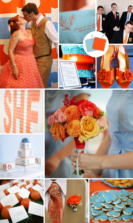 This week 39s featured color combo is Burnt Orange Sky Blue